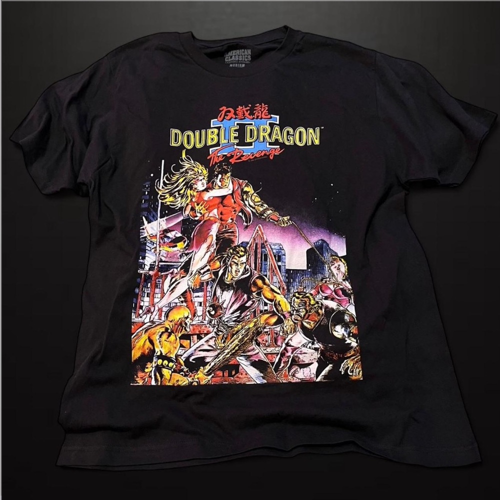 Double Dragon black cotton t-shirt